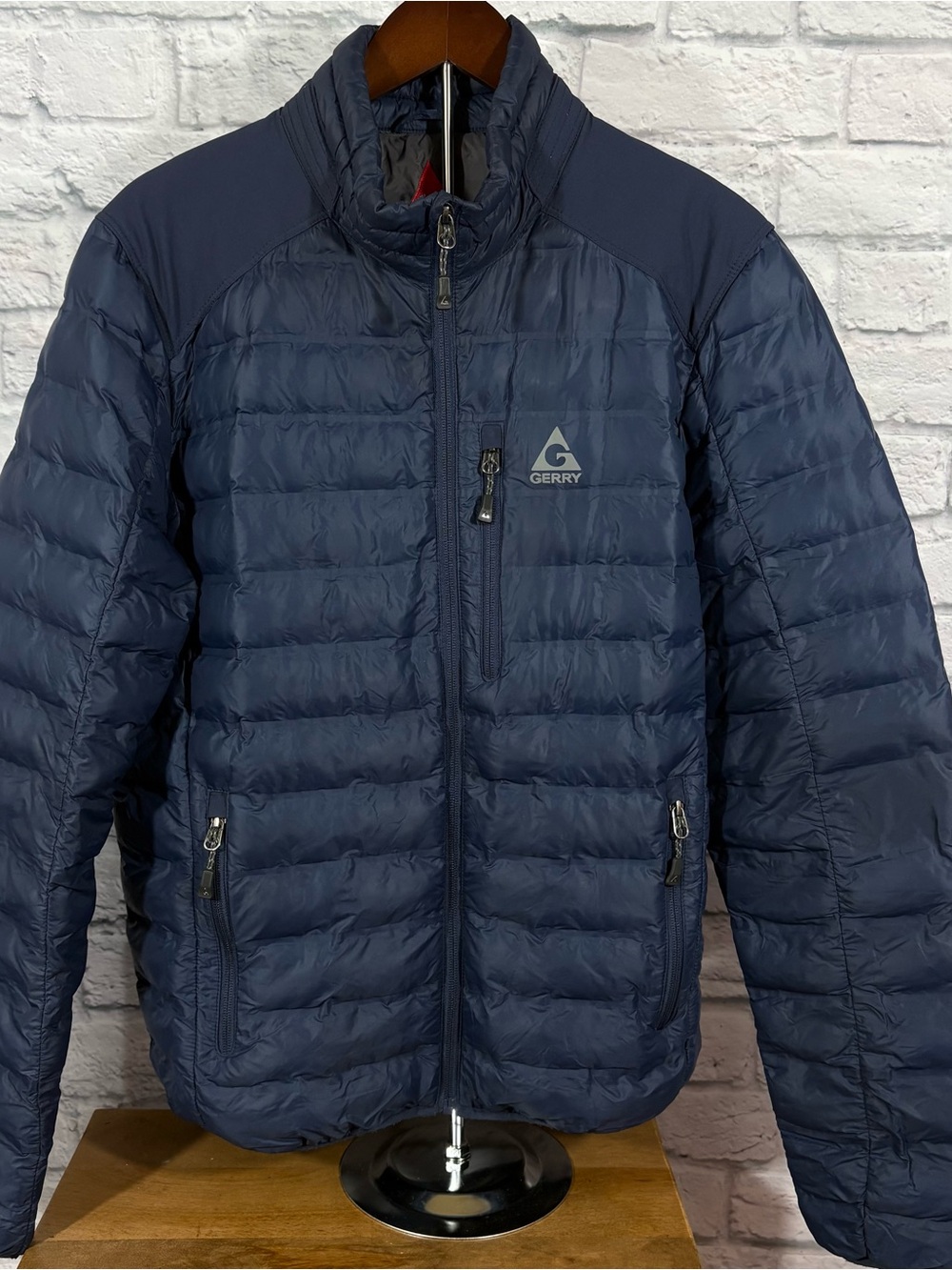 Gerry Men's Navy Quilted Packable Lightweight Puffer Jacket Size Medium
